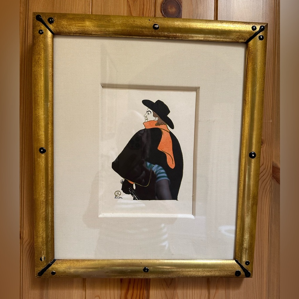 Framed Art Print with Gold Leaf Frame - Picture 1 of 4